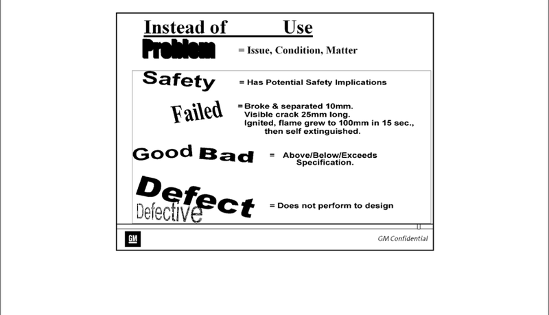 Illustration for article titled This Disturbing Powerpoint Shows Why GM Failed To Protect Customers